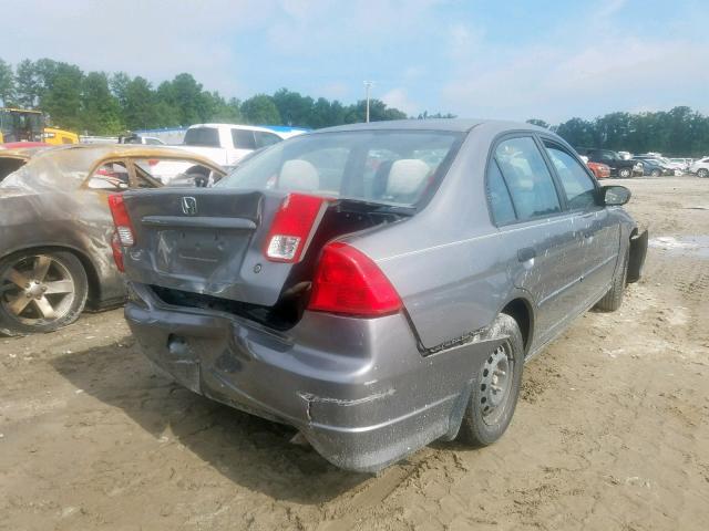 2HGES16395H571465 - 2005 HONDA CIVIC DX V GRAY photo 4