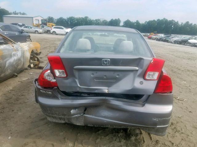 2HGES16395H571465 - 2005 HONDA CIVIC DX V GRAY photo 9