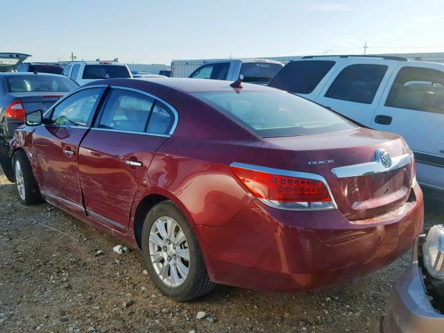 1G4GA5ED0BF285203 - 2011 BUICK LACROSSE C RED photo 3