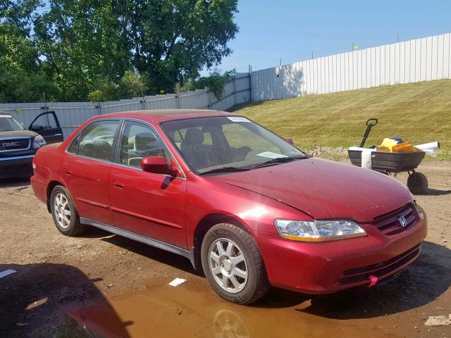 1HGCG56752A043595 - 2002 HONDA ACCORD SE RED photo 1