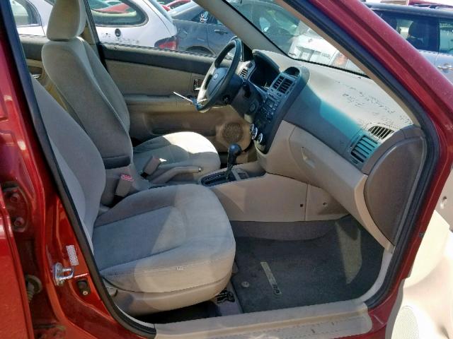 KNAFE122485526224 - 2008 KIA SPECTRA EX RED photo 5