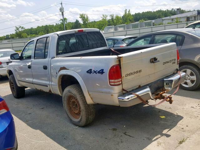 1D7HG48N33S356009 - 2003 DODGE DAKOTA QUA SILVER photo 3