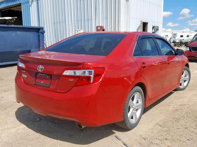 4T1BF1FK1CU546384 - 2012 TOYOTA CAMRY BASE RED photo 4