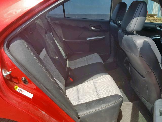 4T1BF1FK1CU546384 - 2012 TOYOTA CAMRY BASE RED photo 6