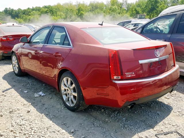 1G6DP57V580113002 - 2008 CADILLAC CTS HI FEA RED photo 3