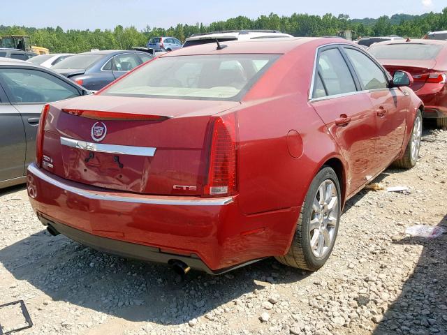 1G6DP57V580113002 - 2008 CADILLAC CTS HI FEA RED photo 4