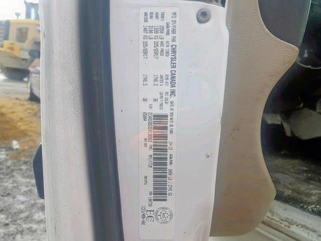 2C4RDGBG9ER136963 - 2014 DODGE GRAND CARA WHITE photo 10