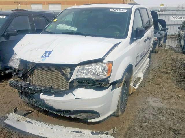 2C4RDGBG9ER136963 - 2014 DODGE GRAND CARA WHITE photo 2