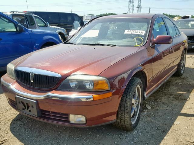 1LNHM87A61Y642421 - 2001 LINCOLN LS MAROON photo 2