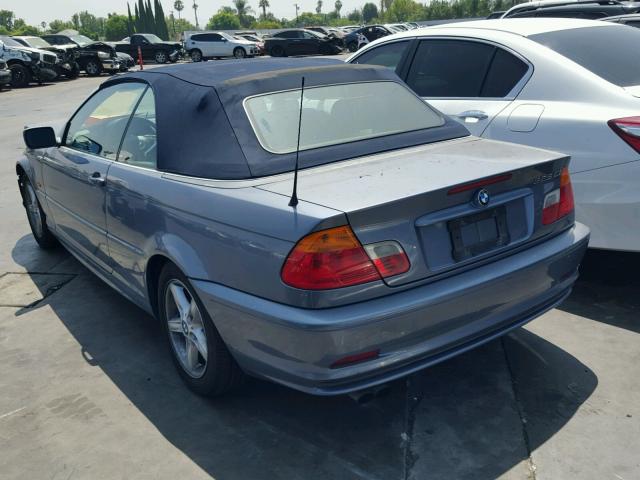 WBABS33492PG83765 - 2002 BMW 325 CI BLUE photo 3