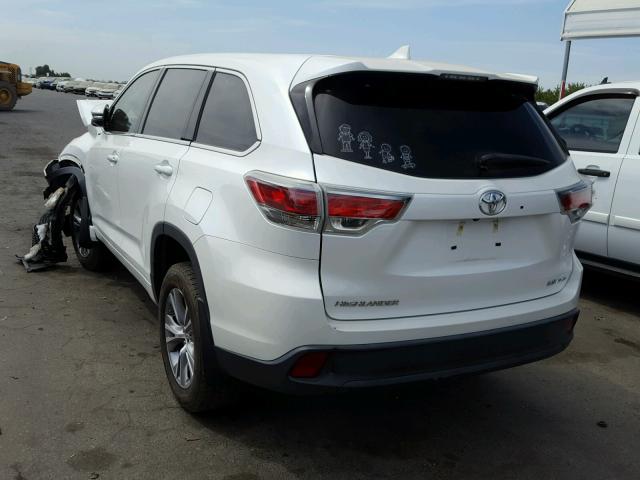 5TDBKRFH9GS307436 - 2016 TOYOTA HIGHLANDER WHITE photo 3
