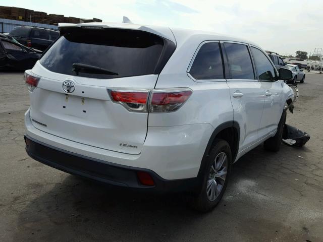 5TDBKRFH9GS307436 - 2016 TOYOTA HIGHLANDER WHITE photo 4