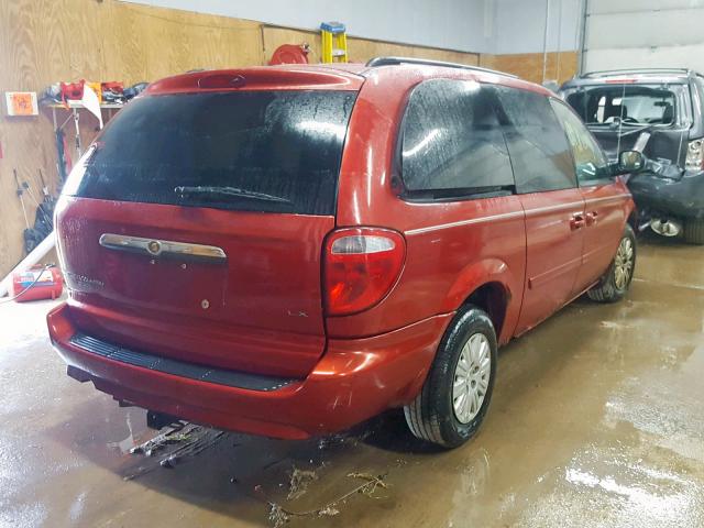 1A4GP44R77B190270 - 2007 CHRYSLER TOWN & COU RED photo 4