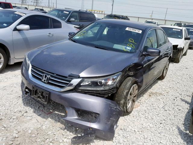 1HGCR2F88EA155099 - 2014 HONDA ACCORD EXL GRAY photo 2