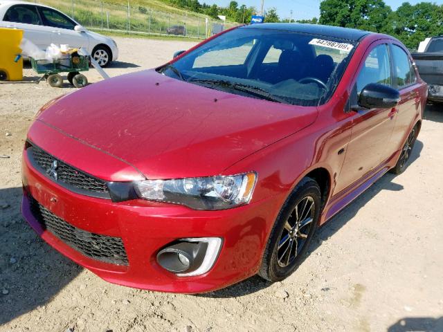 JA32U2FU7HU016363 - 2017 MITSUBISHI LANCER ES RED photo 2