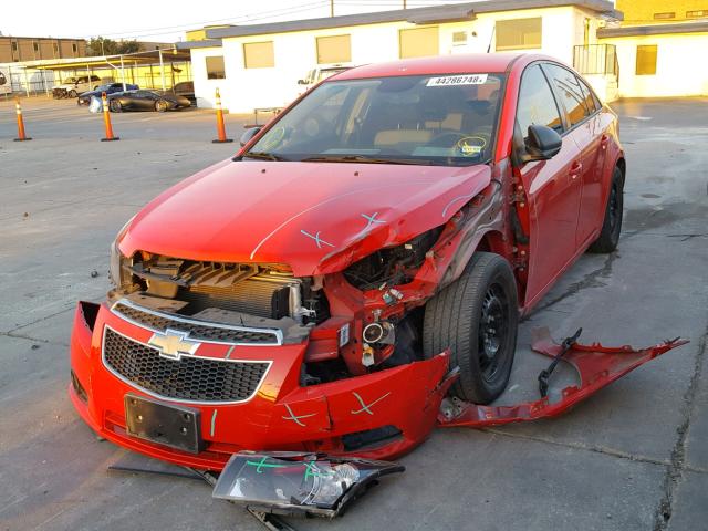 1G1PA5SH5E7455753 - 2014 CHEVROLET CRUZE LS RED photo 2