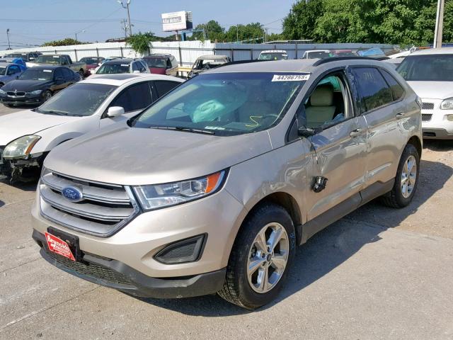 2FMPK3G93JBC00381 - 2018 FORD EDGE SE GOLD photo 2