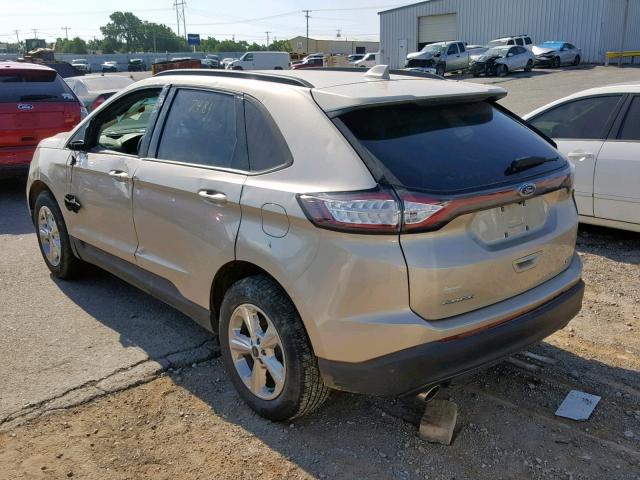 2FMPK3G93JBC00381 - 2018 FORD EDGE SE GOLD photo 3