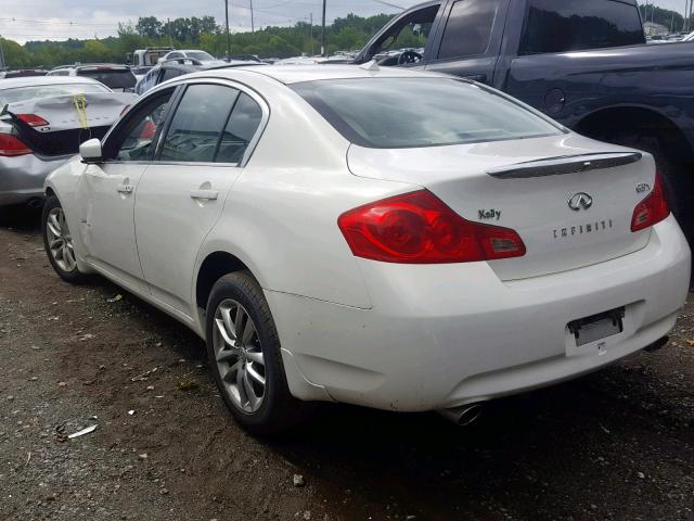 JNKCV61F89M355104 - 2009 INFINITI G37 WHITE photo 3