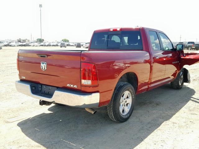 1C6RD7GP5CS139239 - 2012 DODGE RAM 1500 S RED photo 4