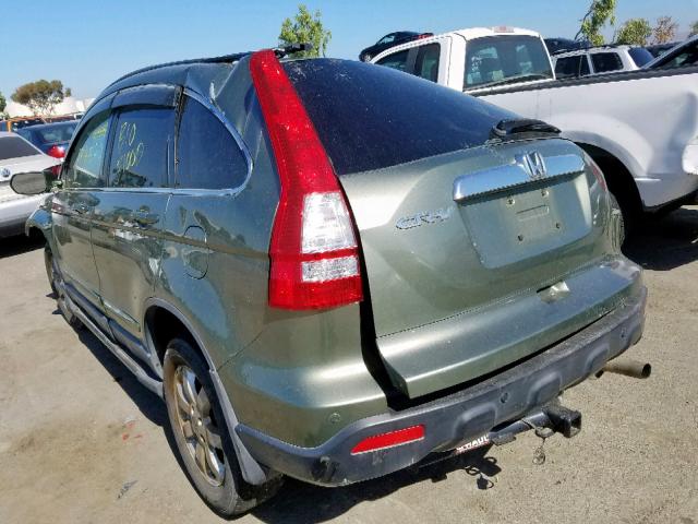 JHLRE48797C019711 - 2007 HONDA CR-V EXL GREEN photo 3