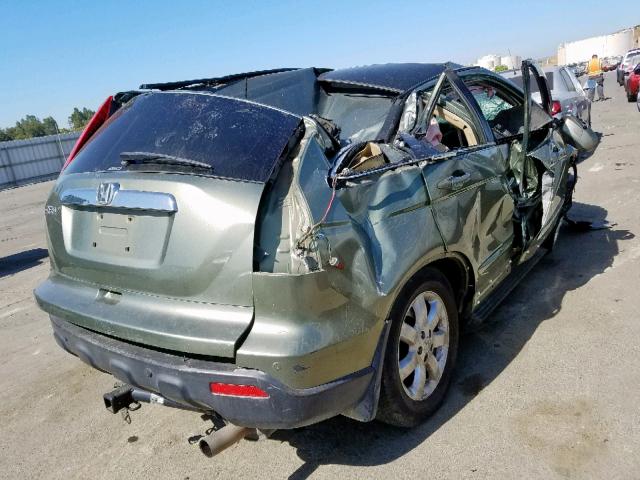 JHLRE48797C019711 - 2007 HONDA CR-V EXL GREEN photo 4