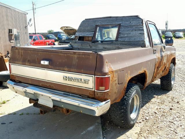 1GNEV18K5JF124757 - 1988 CHEVROLET BLAZER V10 BROWN photo 4