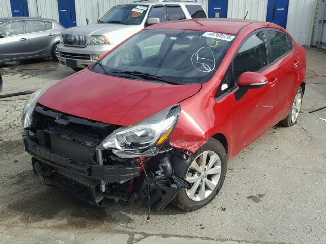 KNADN4A3XD6231748 - 2013 KIA RIO EX RED photo 2