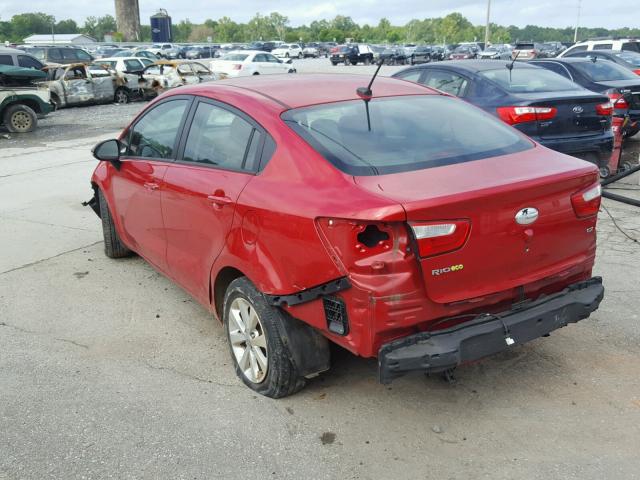 KNADN4A3XD6231748 - 2013 KIA RIO EX RED photo 3