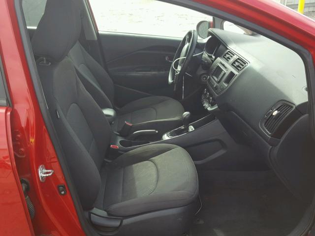 KNADN4A3XD6231748 - 2013 KIA RIO EX RED photo 5