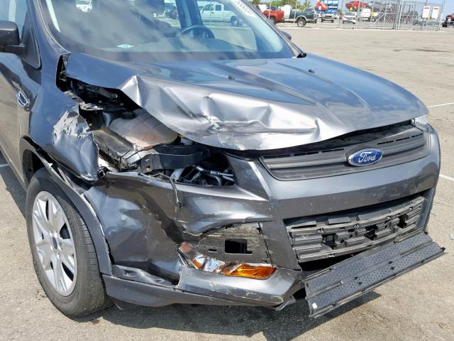 1FMCU0F72GUA43324 - 2016 FORD ESCAPE S GRAY photo 9