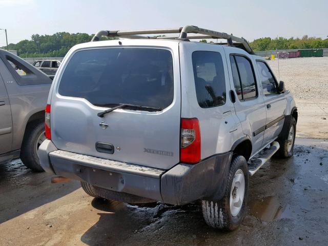 5N1ED28TX1C592345 - 2001 NISSAN XTERRA XE SILVER photo 4