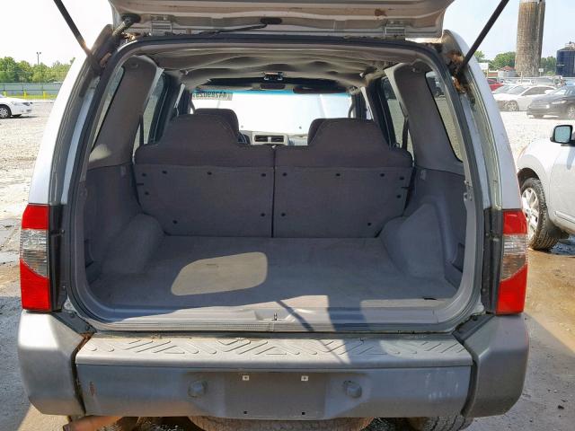 5N1ED28TX1C592345 - 2001 NISSAN XTERRA XE SILVER photo 9