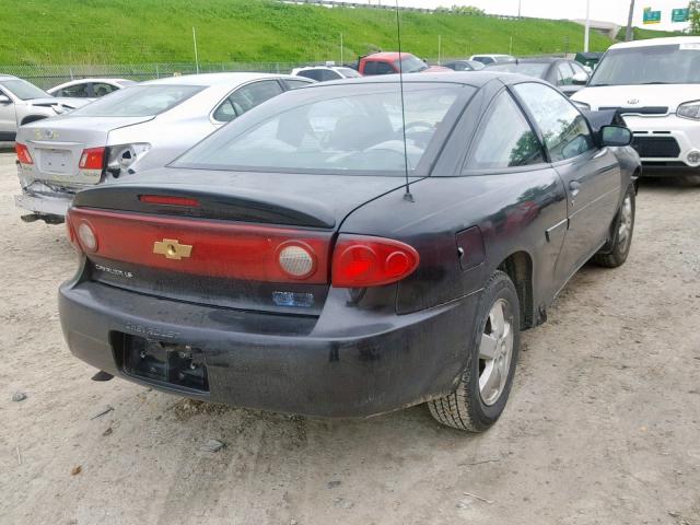 1G1JF12F157152340 - 2005 CHEVROLET CAVALIER L BLACK photo 4