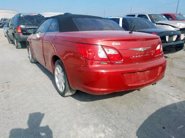 1C3LC55R48N115342 - 2008 CHRYSLER SEBRING TO RED photo 3