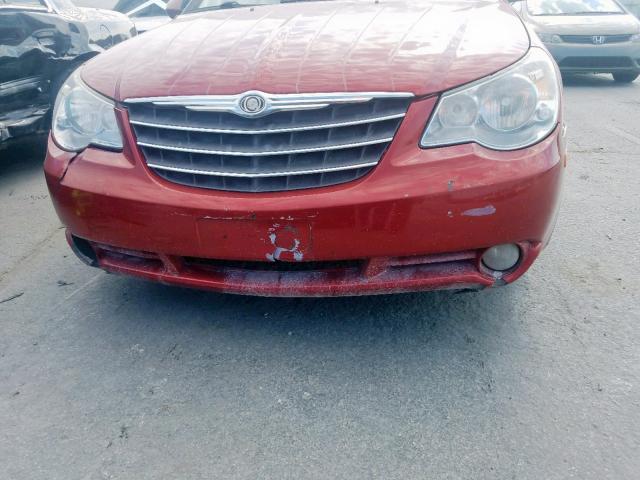 1C3LC55R48N115342 - 2008 CHRYSLER SEBRING TO RED photo 9