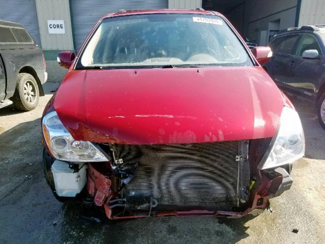 KNDMG4C75C6446594 - 2012 KIA SEDONA LX RED photo 9