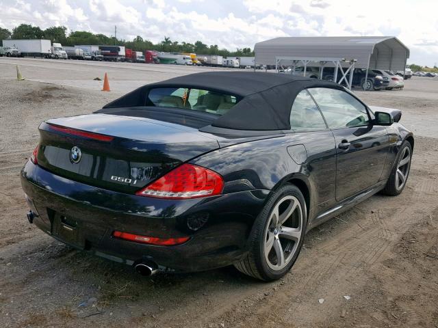 WBAEB53548CX61478 - 2008 BMW 650 I BLACK photo 4