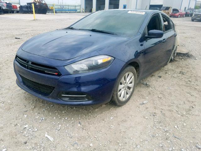 1C3CDFBB9ED755090 - 2014 DODGE DART SXT BLUE photo 2