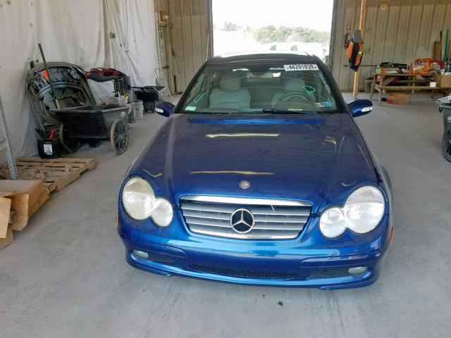 WDBRN47J62A303441 - 2002 MERCEDES-BENZ C 230K SPO BLUE photo 9