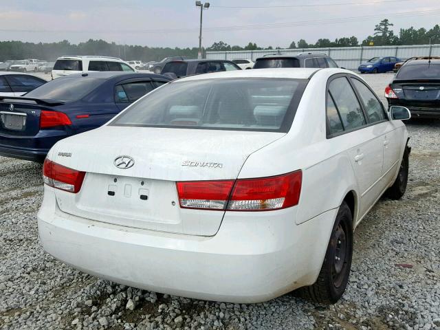 5NPET46CX6H132992 - 2006 HYUNDAI SONATA GL WHITE photo 4