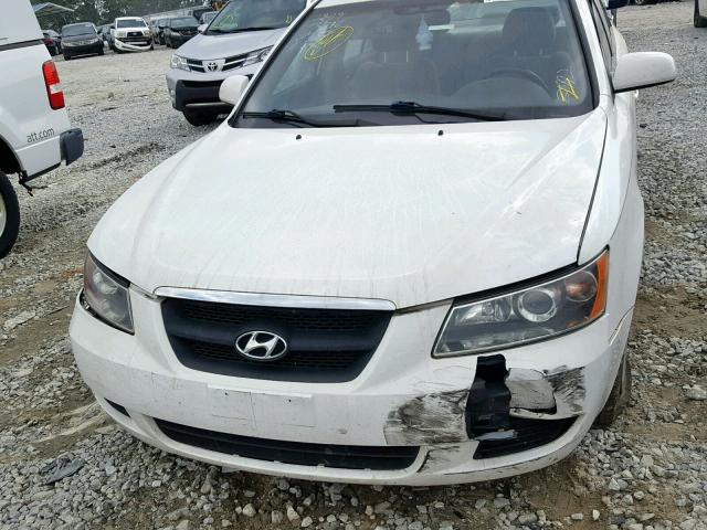 5NPET46CX6H132992 - 2006 HYUNDAI SONATA GL WHITE photo 9