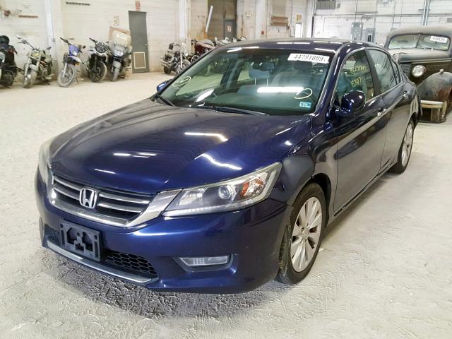 1HGCR2F80DA096094 - 2013 HONDA ACCORD EXL BLUE photo 2