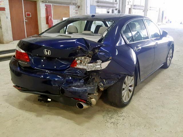 1HGCR2F80DA096094 - 2013 HONDA ACCORD EXL BLUE photo 4