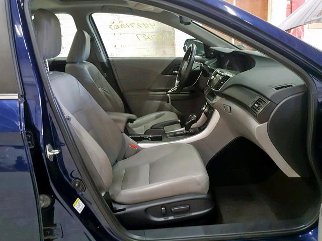 1HGCR2F80DA096094 - 2013 HONDA ACCORD EXL BLUE photo 5