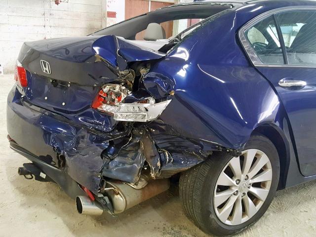 1HGCR2F80DA096094 - 2013 HONDA ACCORD EXL BLUE photo 9