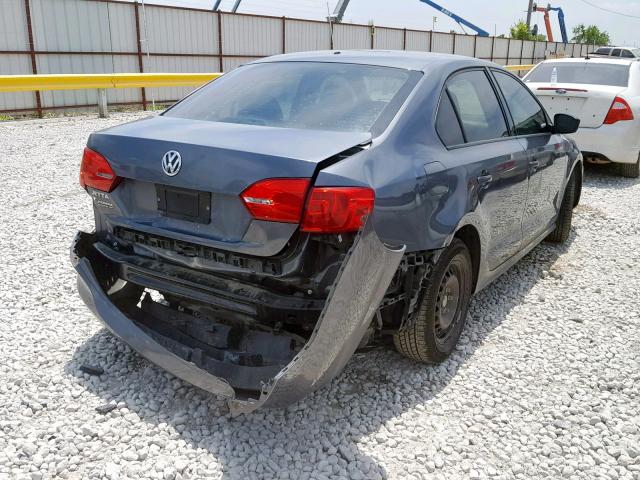 3VW2K7AJ4BM068575 - 2011 VOLKSWAGEN JETTA BASE GRAY photo 4