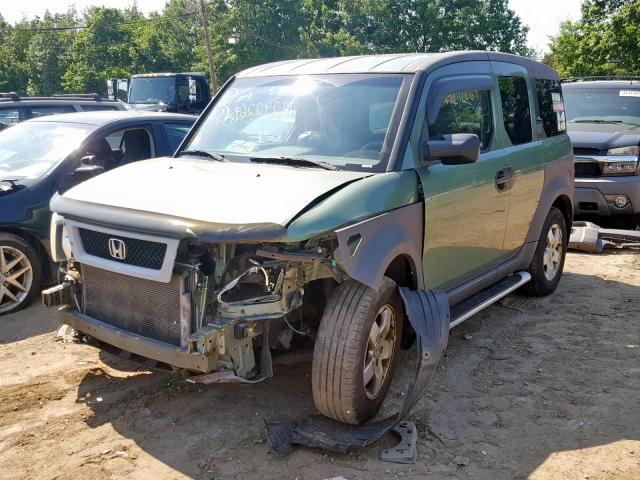 5J6YH28514L010543 - 2004 HONDA ELEMENT EX GREEN photo 2