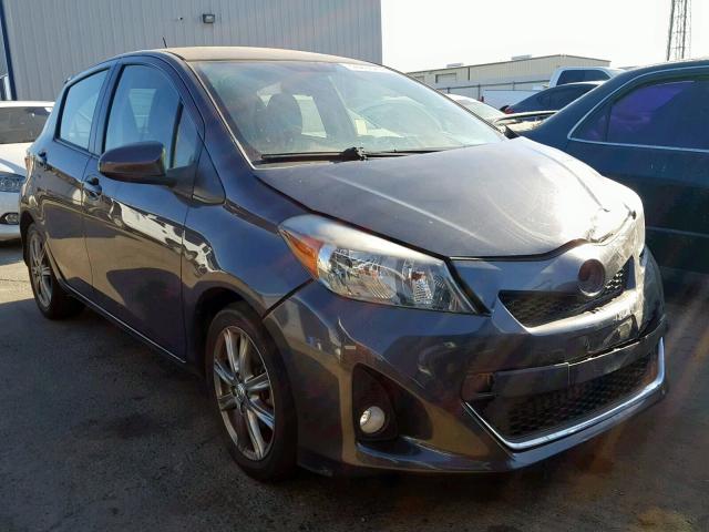 JTDKTUD32DD566140 - 2013 TOYOTA YARIS CHARCOAL photo 1