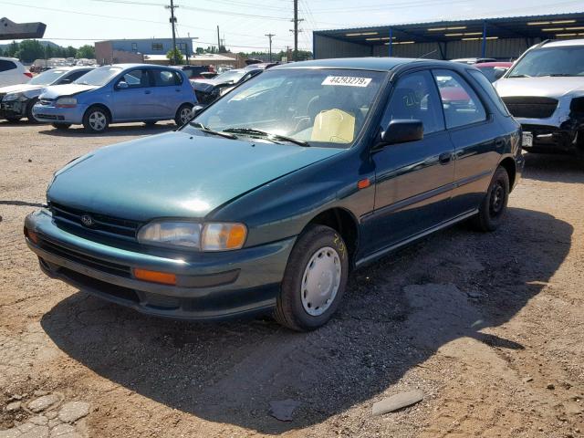 JF1GF244XPB808317 - 1993 SUBARU IMPREZA L GREEN photo 2